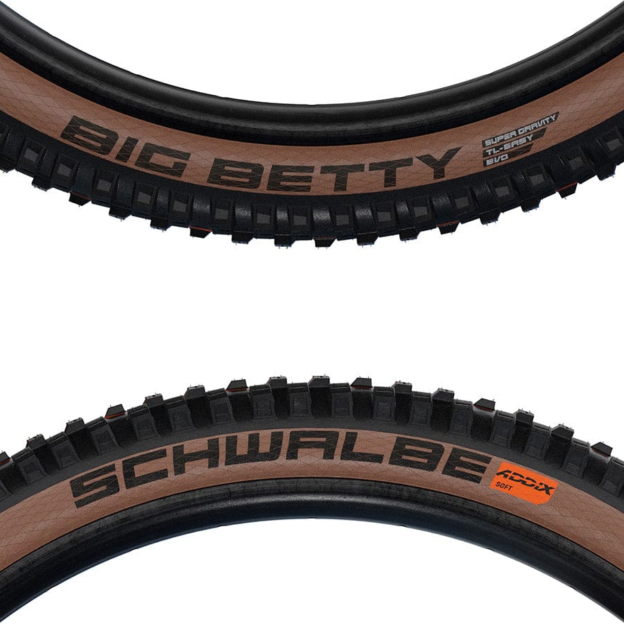Schwalbe Big Betty Tire, 29''x2.40, Folding, Tubeless Ready, Addix Ultrasoft, Super Downhill, TL Easy, Black Parts - Tires - Mountain