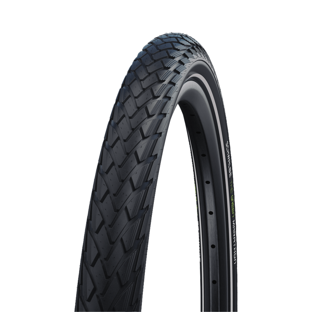 Schwalbe Green Marathon Tire, 26 x 1.50 (40-559), Black w/Reflective Strip, GreenGuard, Addix Eco, Wire Parts - Tires - Road