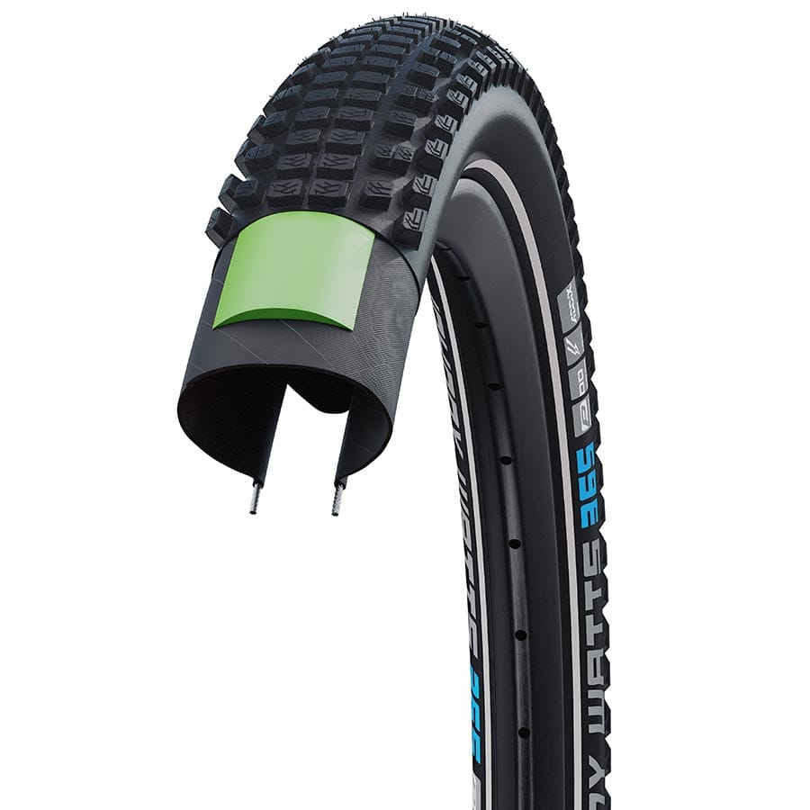 Schwalbe Johnny Watts Schwalbe, Johnny Watts, Mountain Tire, 27.''x2.35, Wire, Clincher, Addix 4season, DD, GreenGuard, 67TPI, Black Mountain Tires