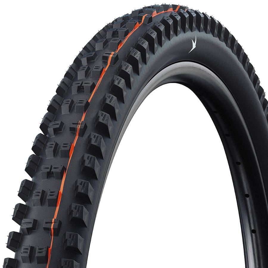 Schwalbe Tacky Chan Trail 27.5x2.40, Folding, Clincher, Soft, Diagonal, 67TPI, Black Mountain Tires