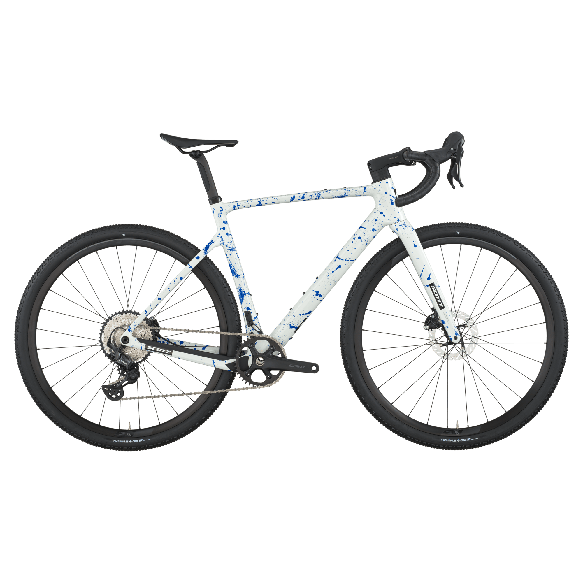 SCOTT Addict Gravel 30 White/Splatter Blue / XS Bikes - Gravel