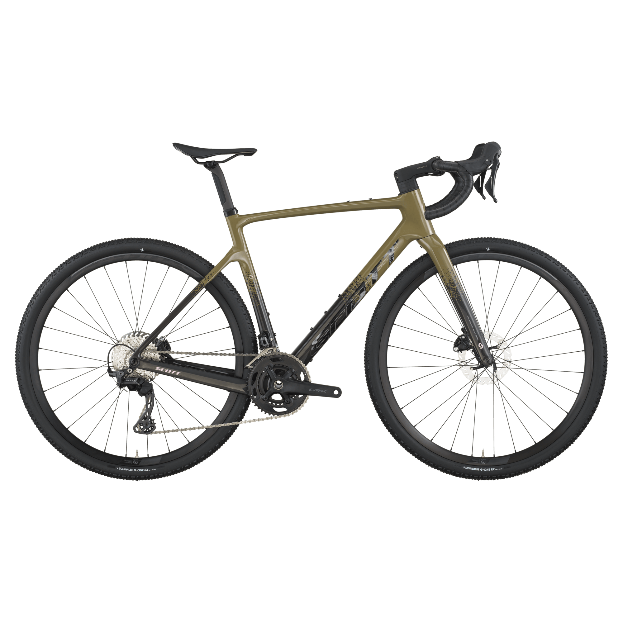 SCOTT Addict Gravel 40 Kaki Green/ Carbon Black / XS Bikes - Gravel