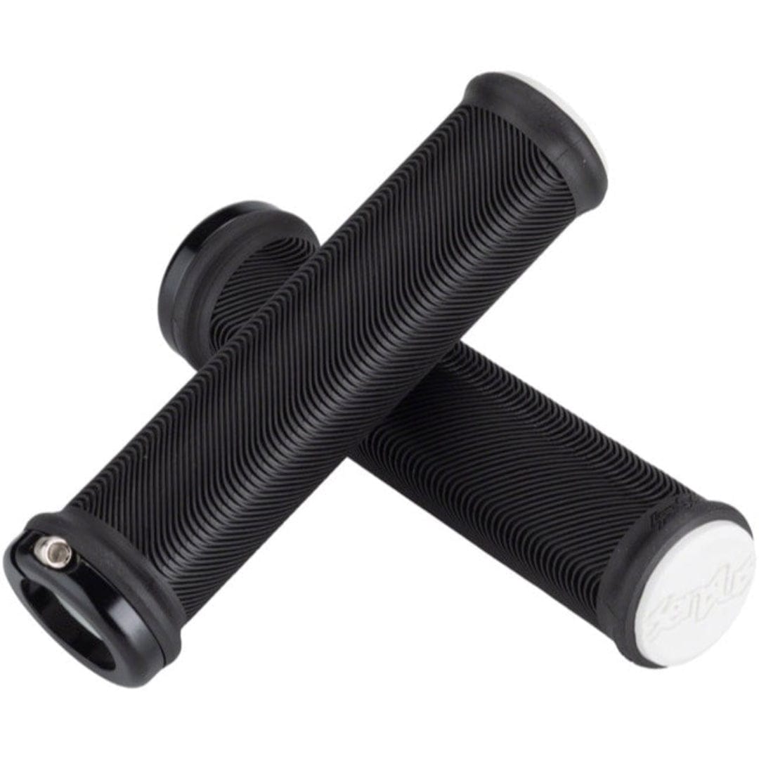 Sensus Swayze Lite Lock On Grips Black White Black Parts - Handlebar Grips