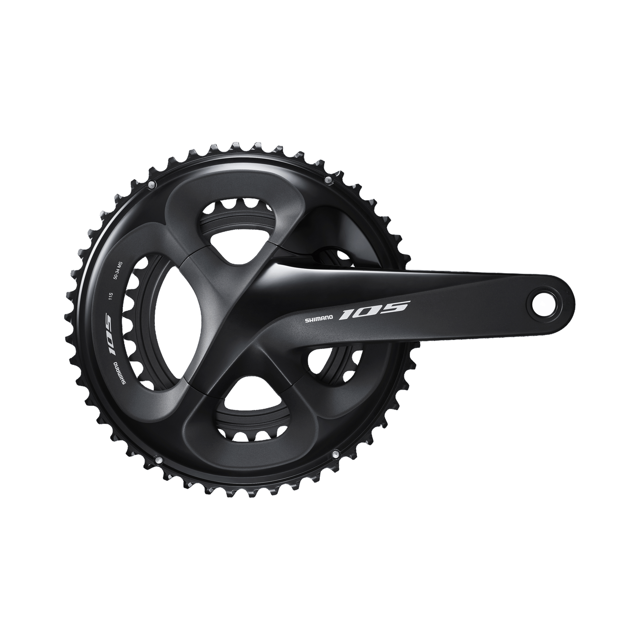 Shimano, 105 FC-R7000, Crankset, Speed: 11, Spindle: 24mm, BCD: 110, No Chainring, Hollowtech II, 160mm, Black, Road Disc, IFCR7000MXXL Parts - Cranksets