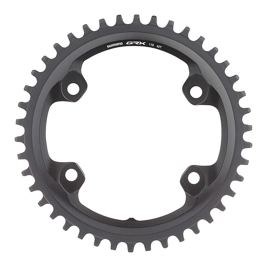 Shimano Chainring GRX FC-RX810-1 40T Shimano, GRX FC-RX810 1x11, Chainring, Teeth: 42, Speed: 11, BCD: 110, Bolts: 4, Single, Aluminum, Black Parts - Chainrings