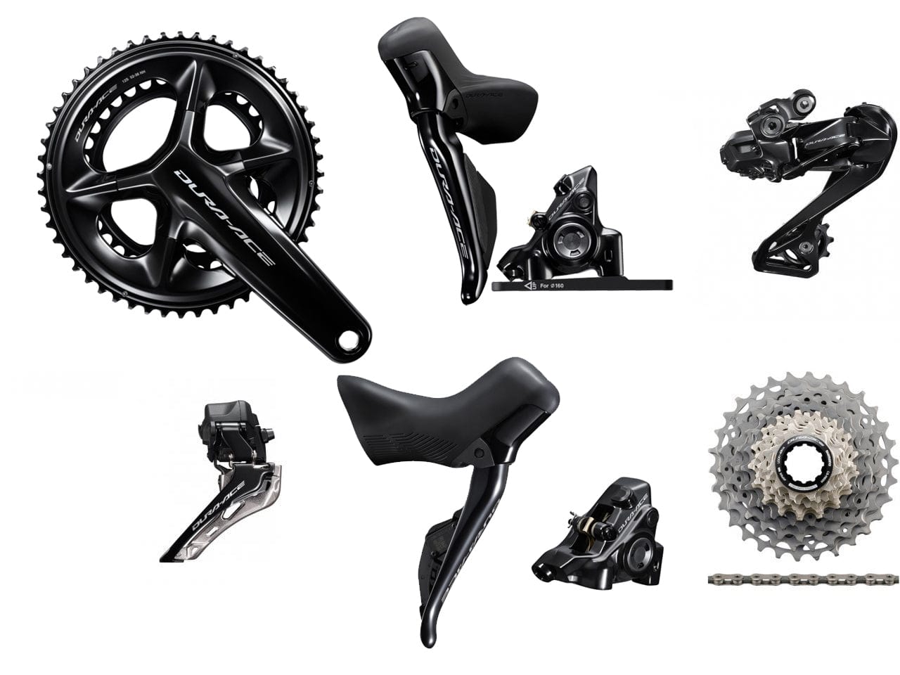 Shimano DURA-ACE R9270 12sp Di2 Disc Groupset 11-30t / 165mm 50-34t Parts - Groupsets - Road