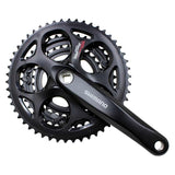 Shimano FC-A070/A073 3, Crankset, 7/8 sp., 170mm, 30/39/50T, BCD:Rivets, Square, 45mm, Black Road / Track Cranksets
