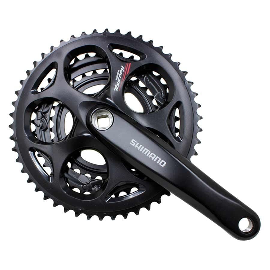 Shimano FC-A070/A073 3, Crankset, 7/8 sp., 170mm, 30/39/50T, BCD:Rivets, Square, 45mm, Black Road / Track Cranksets