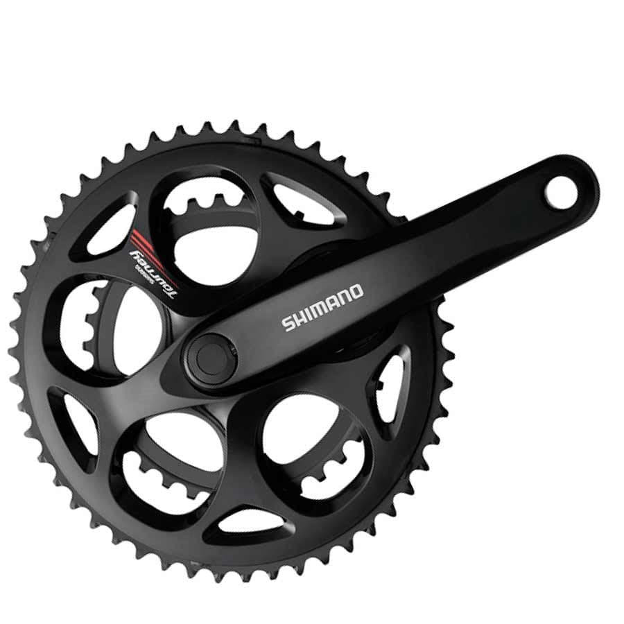 Shimano FC-A070/A073 3, Crankset, 7/8 sp., 170mm, 30/39/50T, BCD:Rivets, Square, 45mm, Black Road / Track Cranksets