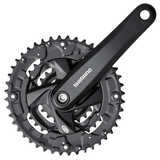 Shimano, FC-M371, Crankset, 9 sp., 170mm, 22/32/44T, Square, 50mm, Black Parts - Cranksets