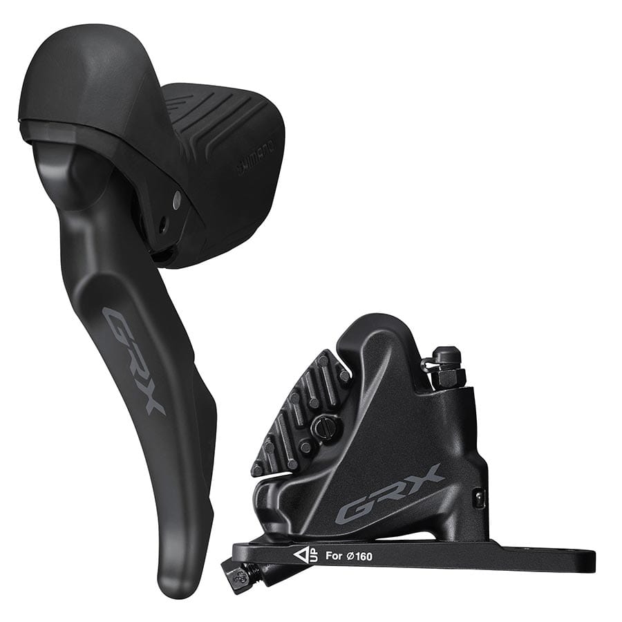 Shimano GRX ST-RX610 / BL-RX610 / BR-RX400 ST-RX610/ BR-RX400, Road Hydraulic Disc Brake, Front, Flat mount, 140 or 160mm (not included) Road Hydraulic Disc Brakes