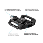 Shimano PD-GR500 Flat Pedals Black Parts - Pedals - Mountain - Flats