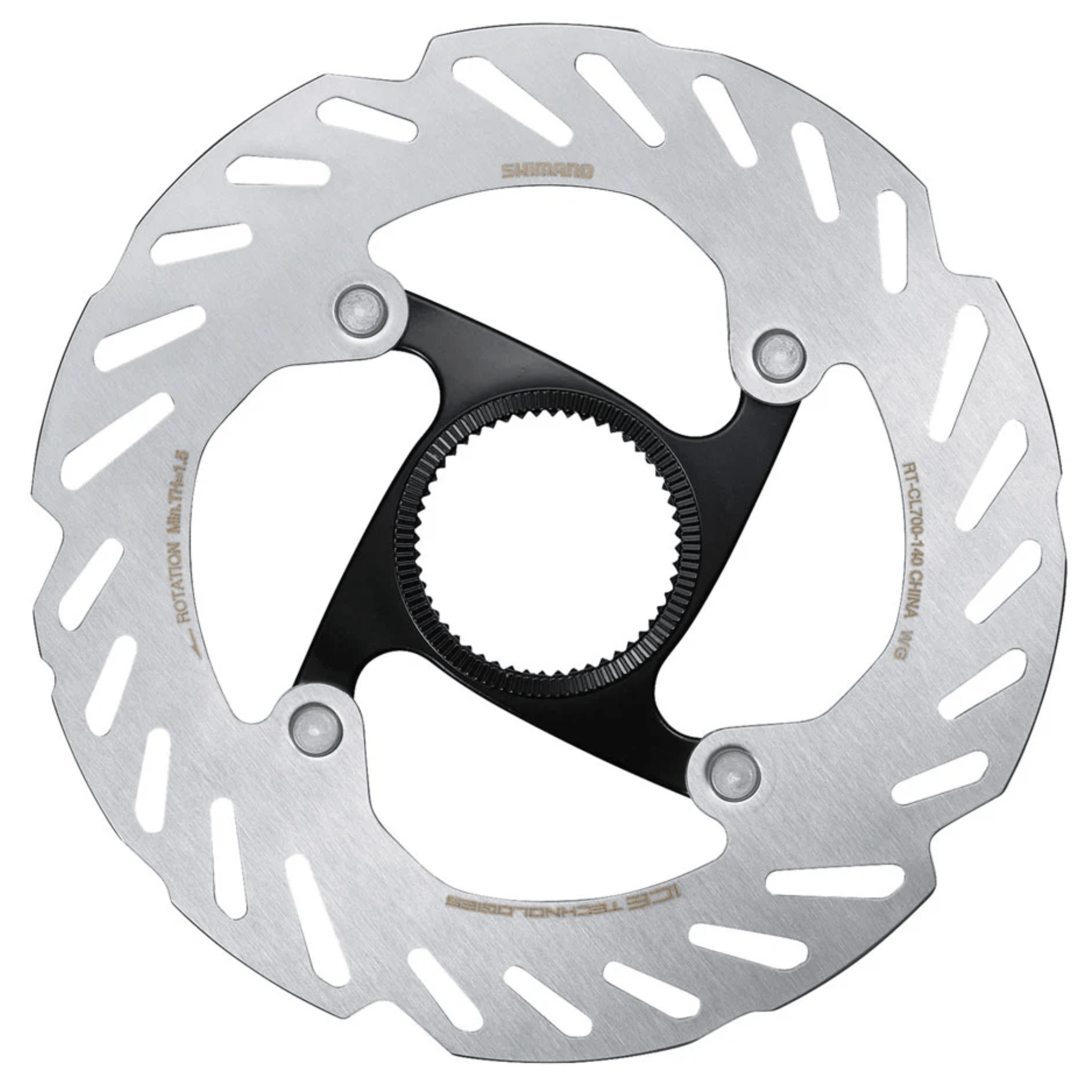Shimano RT-CL700 Center Lock Disc Brake Rotor w/ Lock Ring 140mm (SS) Parts - Brake Rotors - Center Lock