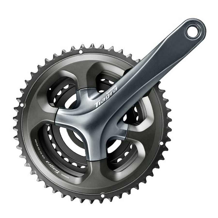 Shimano Tiagra FC-4700/4703 3, Crankset, 10 sp., 172.5mm, 30/39/50T, BCD:74/110, H2, 68mm, 45mm, Grey Road / Track Cranksets