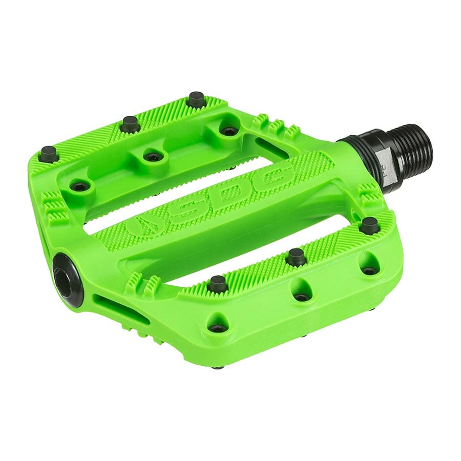 Slater Pedals Green, Pair Platform Pedals