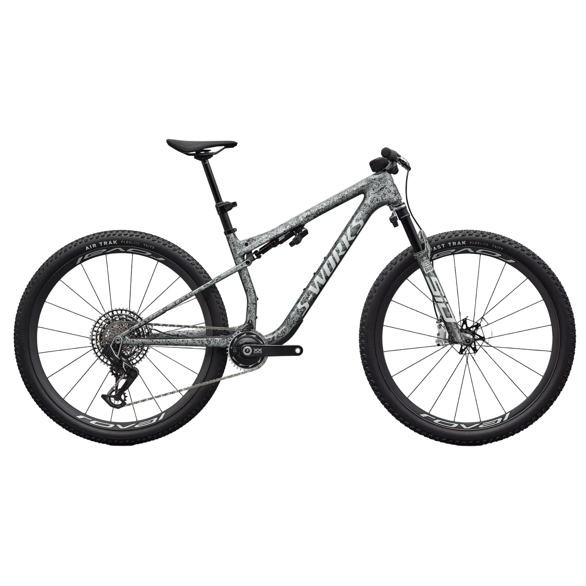 Specialized S-Works Epic 9 Gloss Metallic Obsidian Multi Color Dry Impasto/Metallic White Silver / S Bikes - Mountain