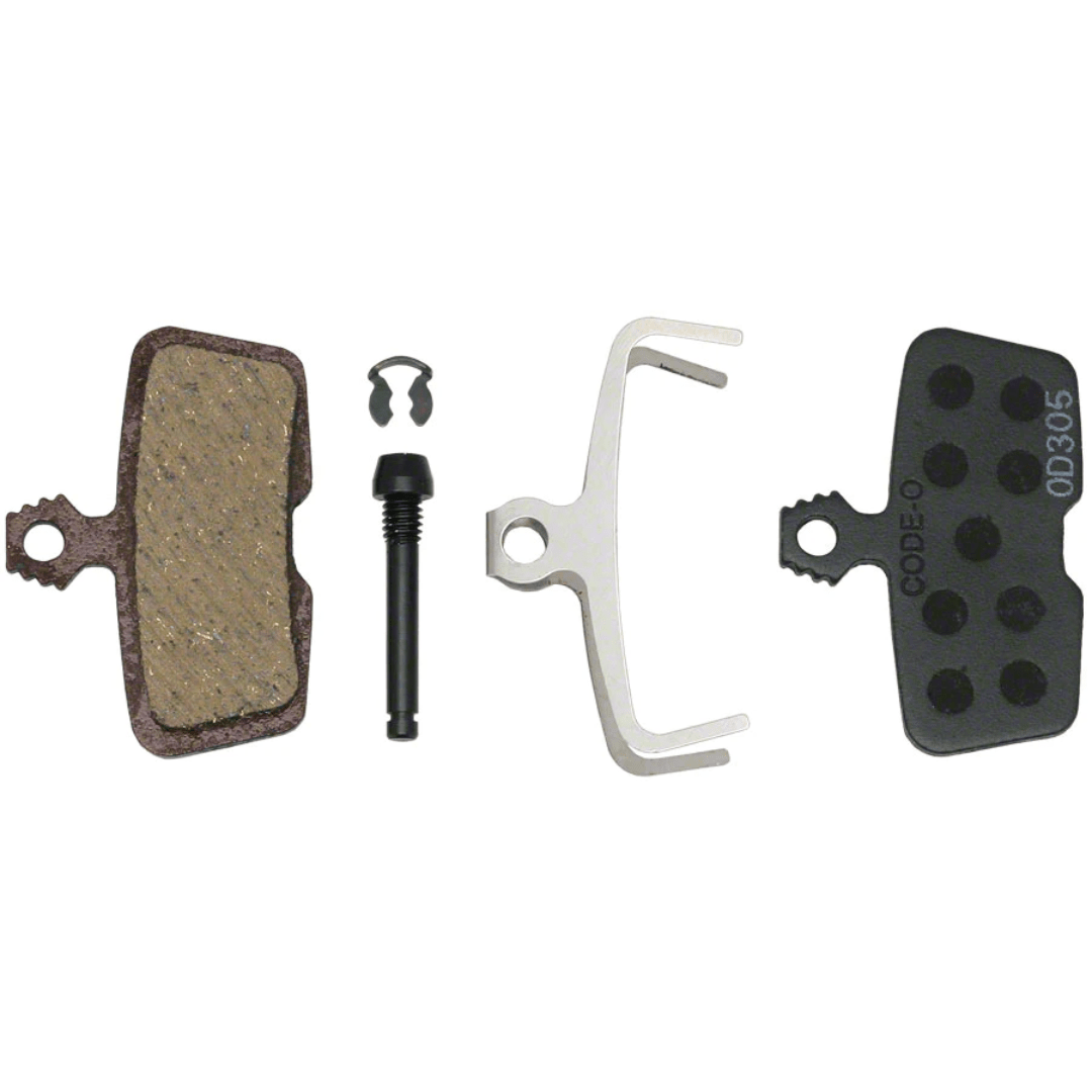 SRAM Code 2011+ Organic Steel Quiet Disc Brake Pads W/O Spring - Bulk Single Pair Parts - Brake Pads - Disc