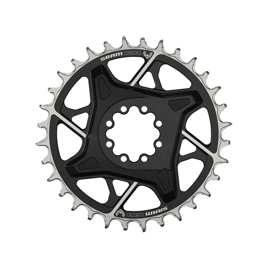 SRAM Eagle T-Type DM X0 0 3mm Offset, Chainring, Teeth: 32, Speed: 12, BCD: Direct Mount, Aluminum, Black Chainrings