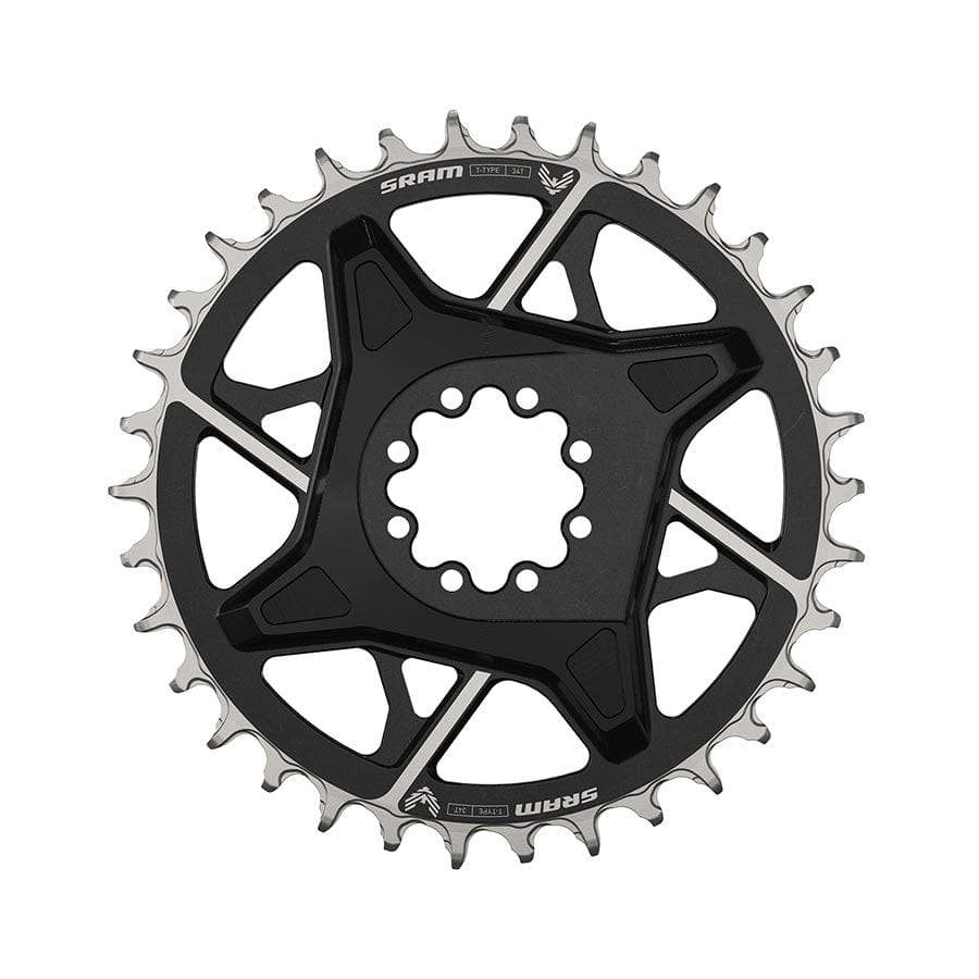 SRAM Eagle T-Type DM X0 0 3mm Offset, Chainring, Teeth: 34, Speed: 12, BCD: Direct Mount, Aluminum, Black Chainrings