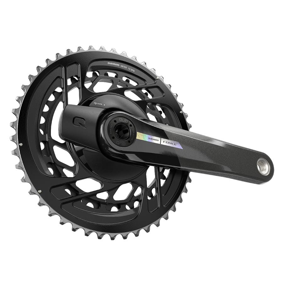 SRAM Force D2 2x Power Meter SRAM, Force D2 2x, Power Meter Crankset, Speed: 12, Spindle: 28.99mm, BCD: Direct Mount, 48/35, DUB, 172.5mm, Black, Road Disc Power Meter Cranksets