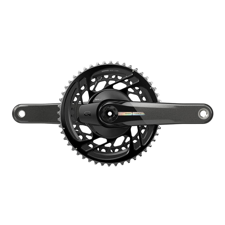 SRAM Force D2 2x Power Meter SRAM, Force D2 2x, Power Meter Crankset, Speed: 12, Spindle: 28.99mm, BCD: Direct Mount, 48/35, DUB, 172.5mm, Black, Road Disc Power Meter Cranksets