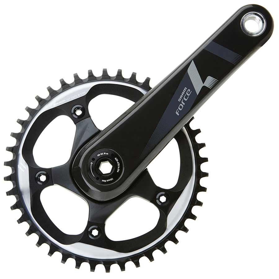 SRAM Force1 SRAM, Force1, Crankset, 11 sp., 170mm, 42T, BCD:110mm, GXP, 68mm, 45.5mm, Black Road / Track Cranksets