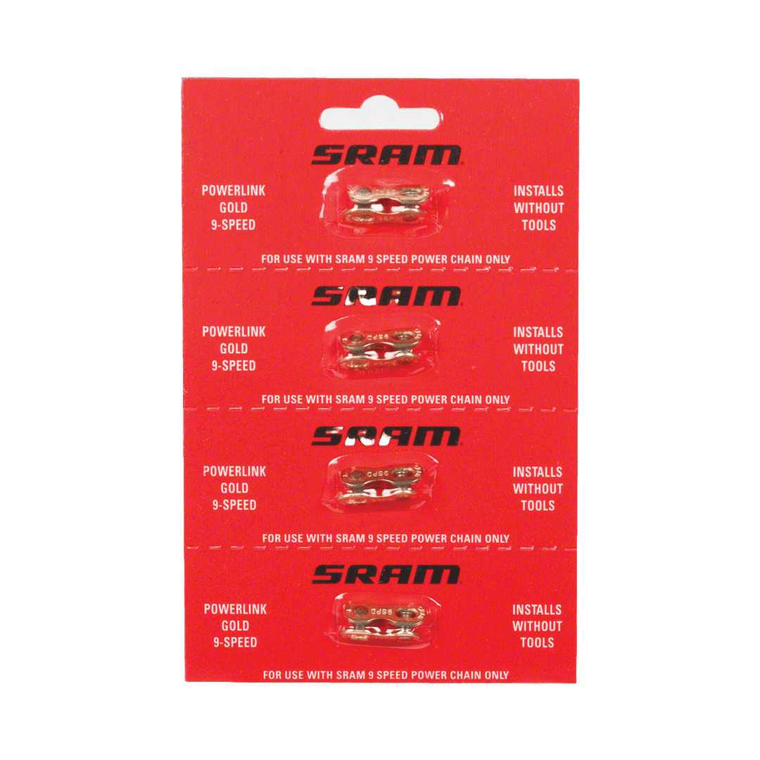 SRAM Powerlink 9 speed Gold 4 sets Parts - Chain Quick Links