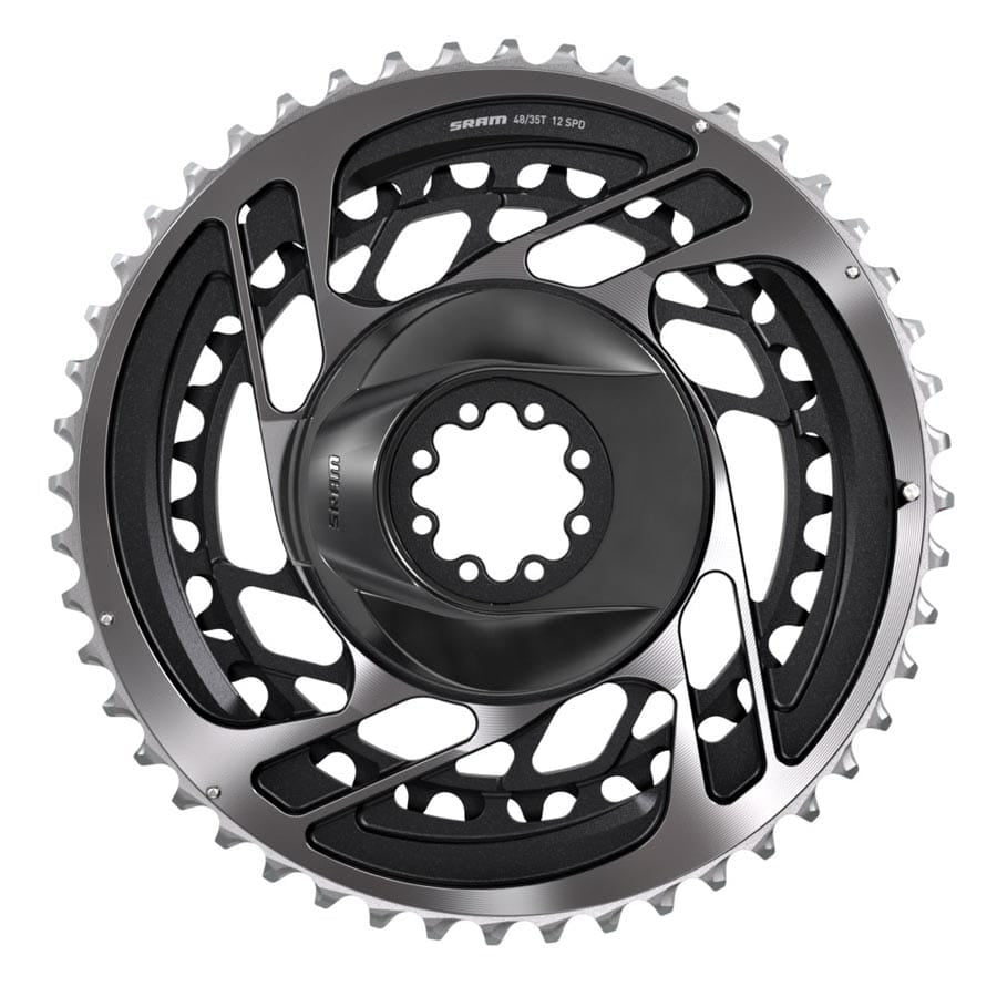 SRAM RED AXS 2x SRAM, Red AXS 2x, Chainring, Teeth: 33/46, Speed: 12, BCD: Direct Mount, Pair, Aluminum, Grey Parts - Chainrings