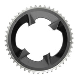 SRAM Rival D1 2x 107mm 46, Speed: 12, BCD: 107mm, Bolts: 4, Aluminum, Black Chainrings
