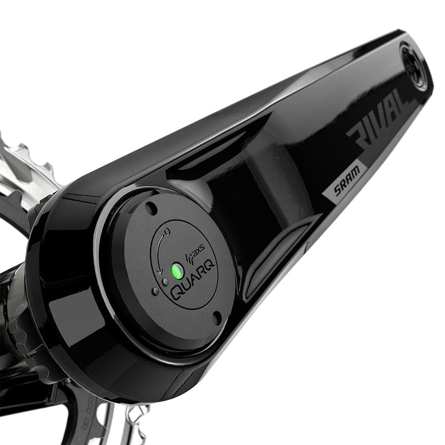SRAM Rival D1 Quarq 2x SRAM, Rival D1 Quarq 2x, Power Meter Crankset, Speed: 12, Spindle: 28.99mm, BCD: 107, 46/33, DUB, 160mm, Black, Road Disc Power Meter Cranksets