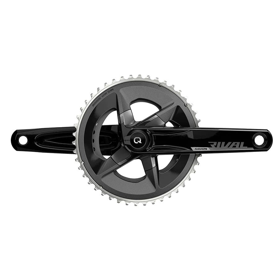 SRAM Rival D1 Quarq 2x SRAM, Rival D1 Quarq 2x, Power Meter Crankset, Speed: 12, Spindle: 28.99mm, BCD: 107, 48/35, DUB, 160mm, Black, Road Disc Power Meter Cranksets