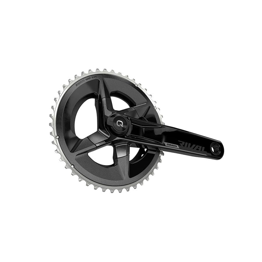 SRAM Rival D1 Quarq 2x SRAM, Rival D1 Quarq 2x, Power Meter Crankset, Speed: 12, Spindle: 28.99mm, BCD: 107, 48/35, DUB, 160mm, Black, Road Disc Power Meter Cranksets