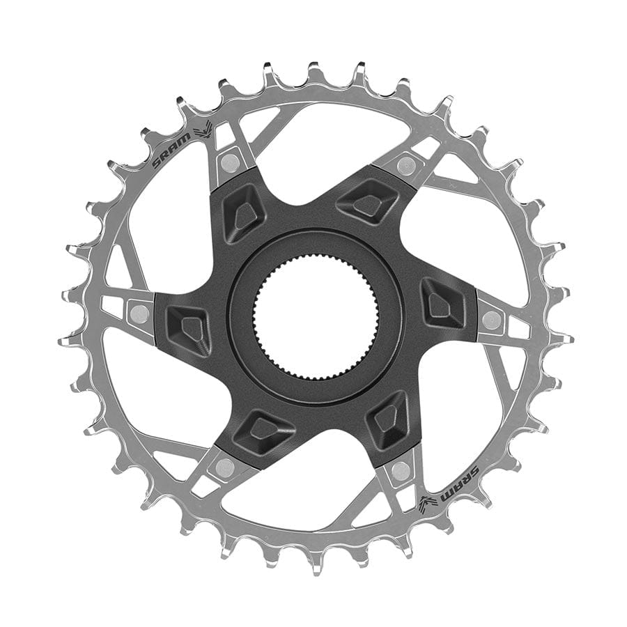 SRAM XX T-Type Fazua 4, Speed: 12, BCD: Direct Mount, Aluminum/Steel, Silver Chainrings