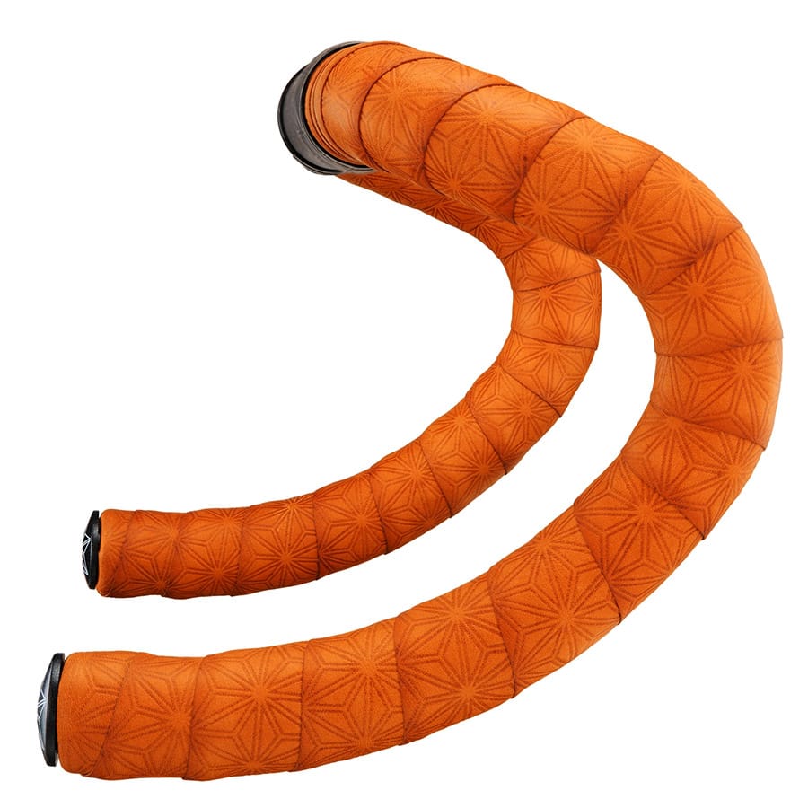 Supacaz Pure Leather Tan, with Black Star Plugs Handlebar Tape