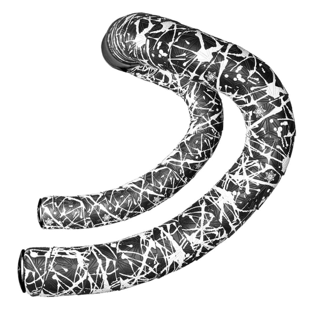 Supacaz Super Sticky Kush Splat Fade Bar Tape White/Black Parts - Handlebar Tape