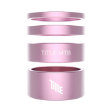 Title Alloy Headset Spacer Kit Pink Parts - Headset Spacers