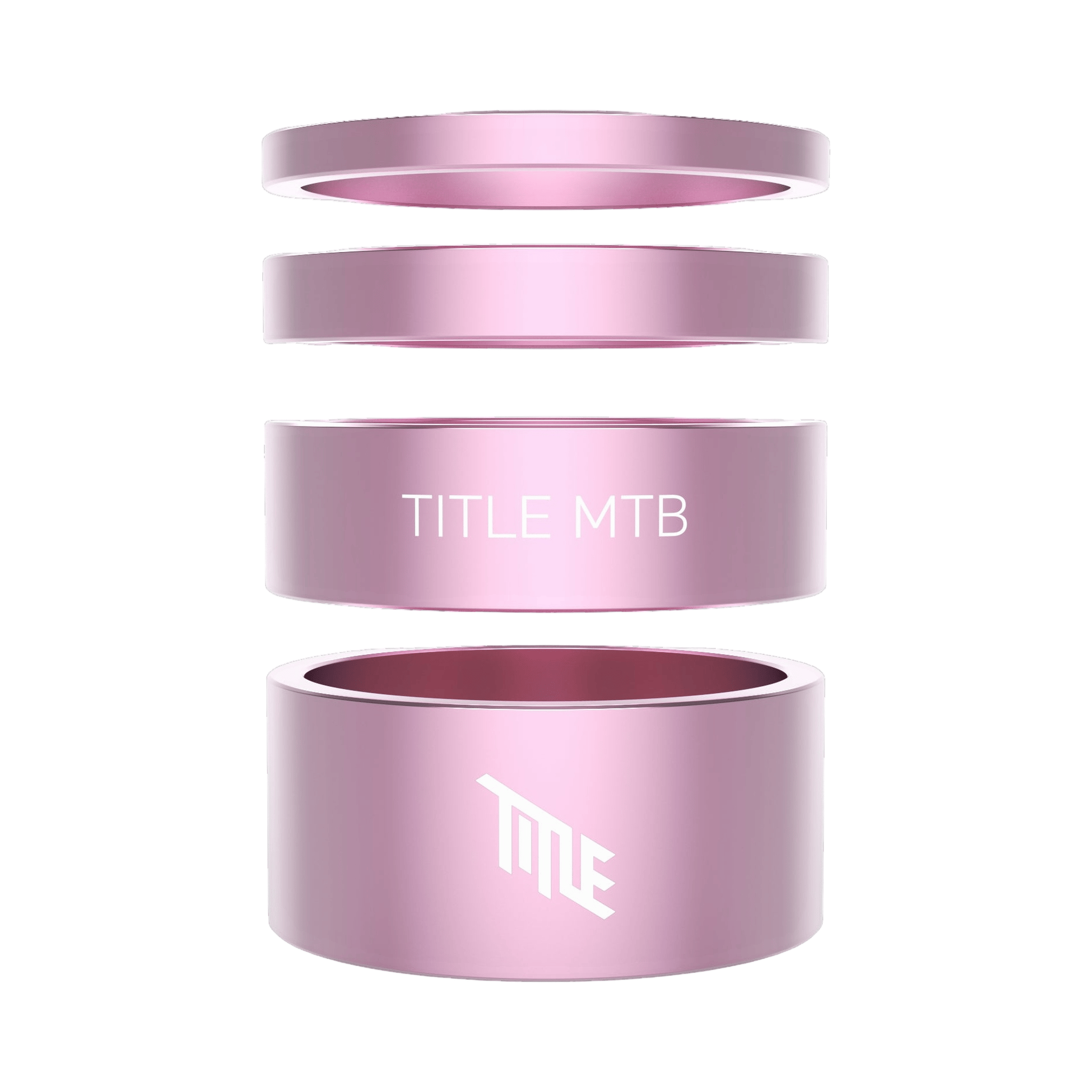 Title Alloy Headset Spacer Kit Pink Parts - Headset Spacers