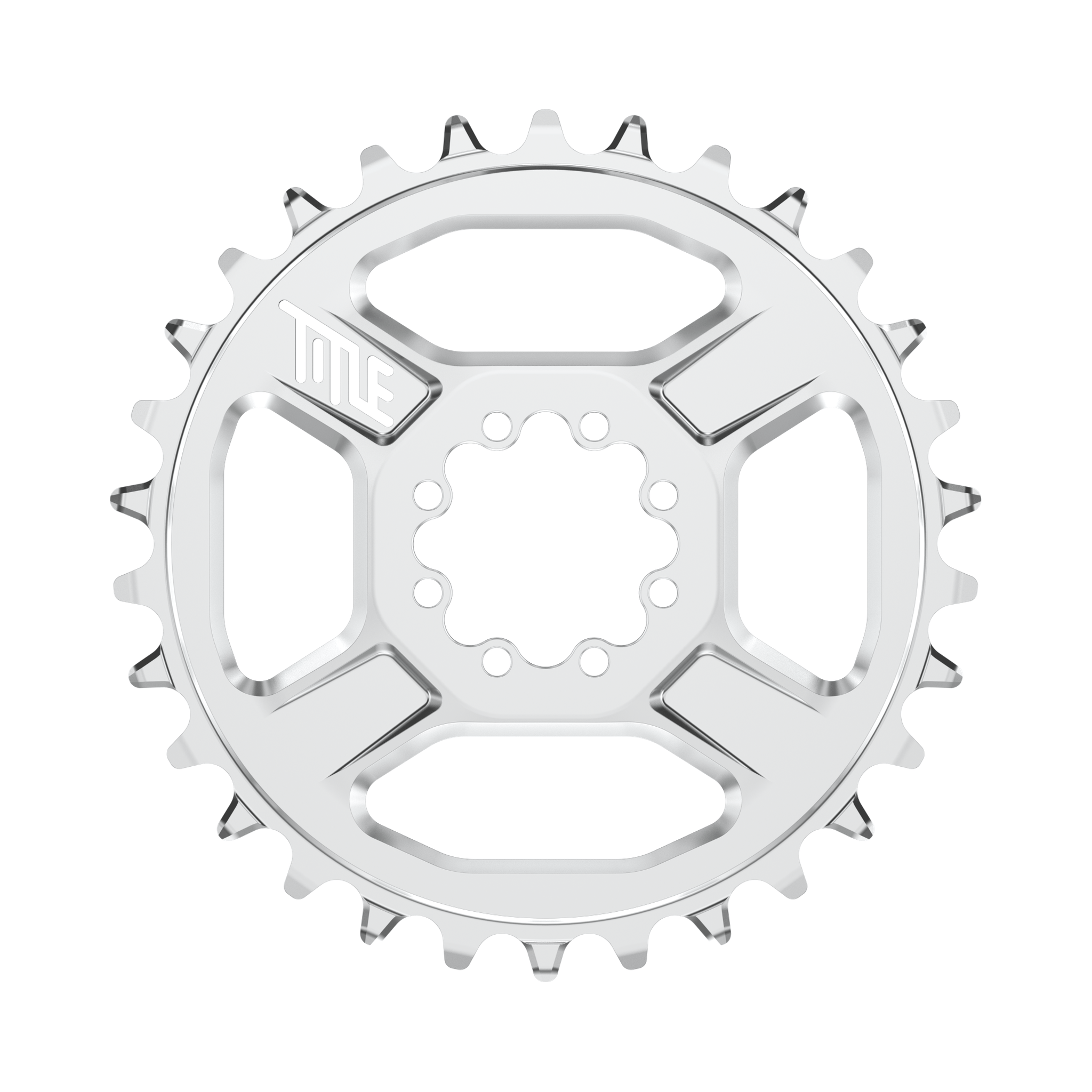 Title CR1 8-Bolt Chainring 32T / Regular 3mm Offset / Chrome Parts - Chainrings
