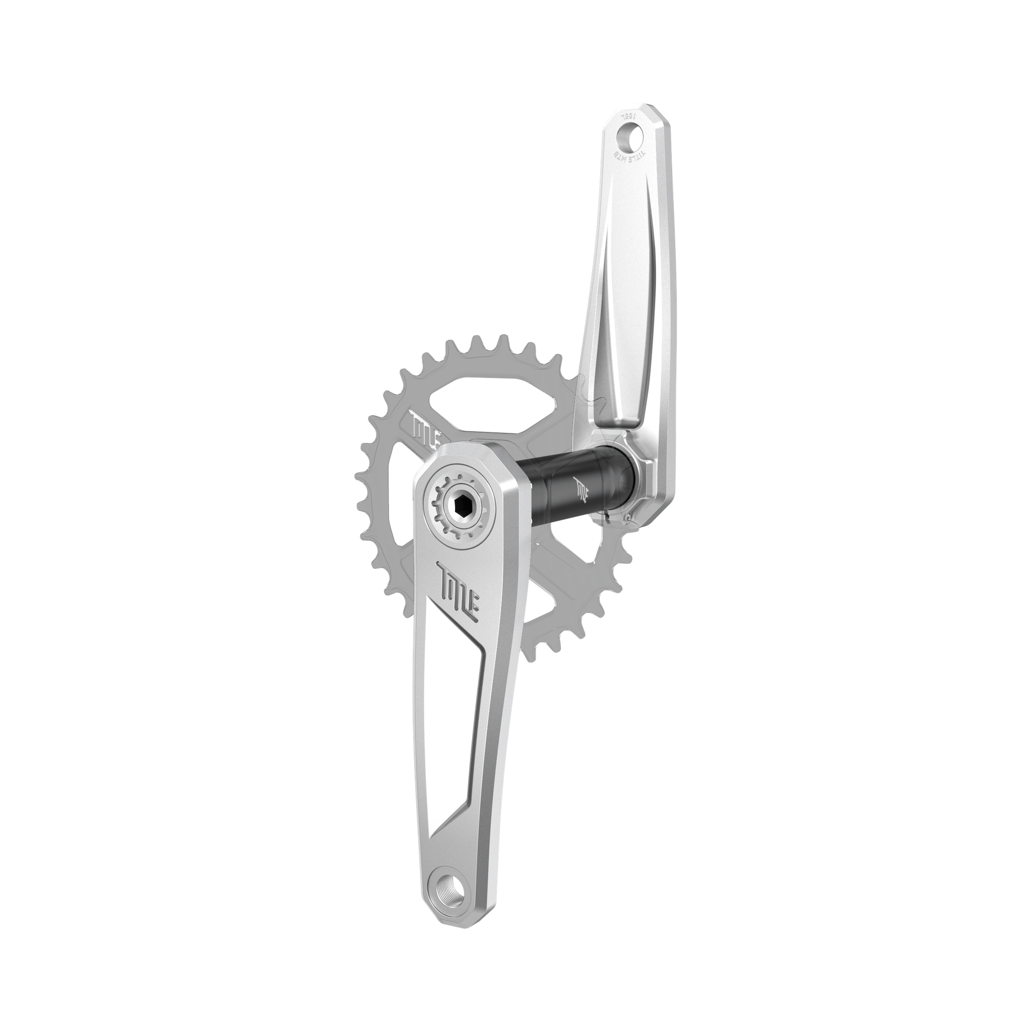 Title CR1 Crankset 160mm Length / 136mm Spindle / Chrome Parts - Cranksets