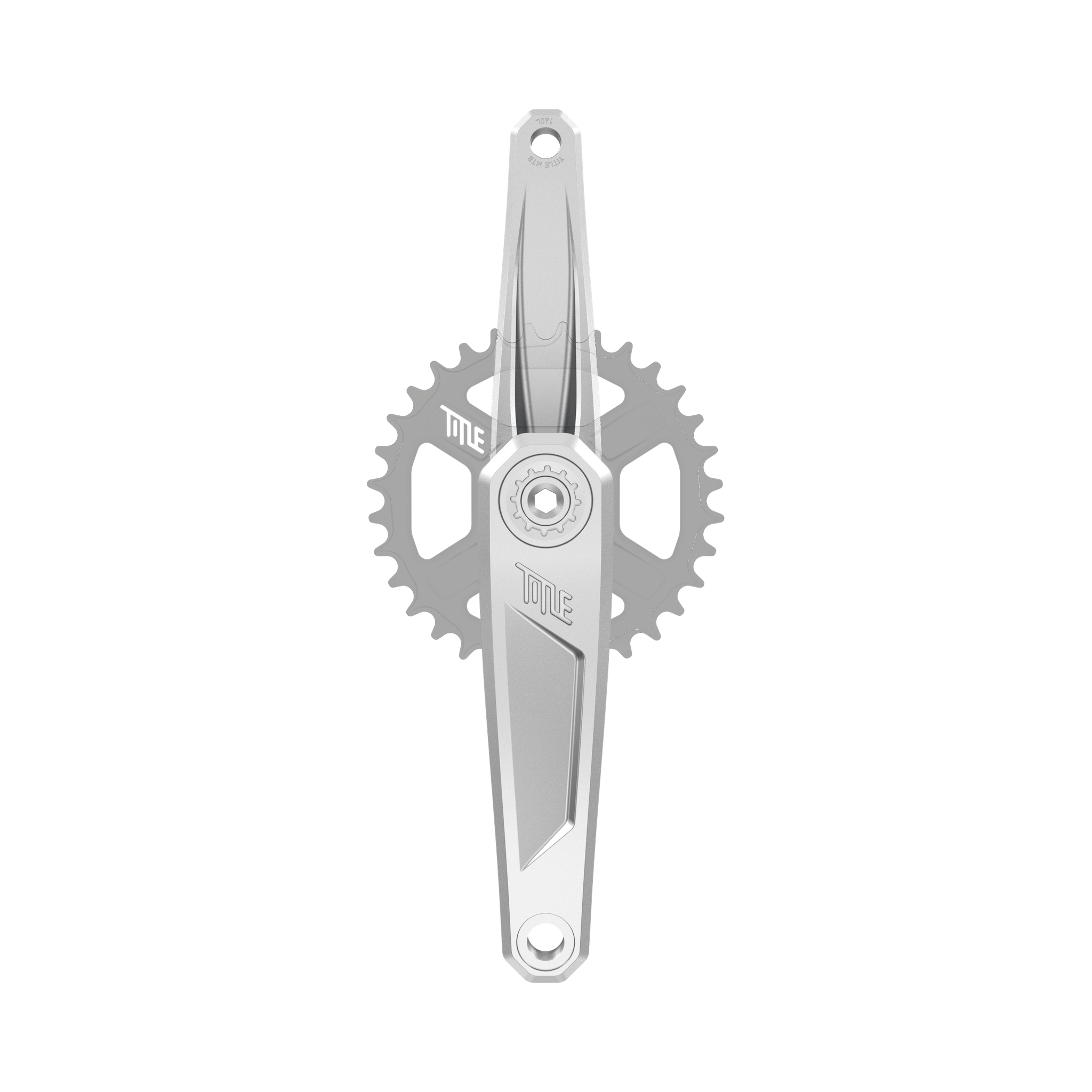 Title CR1 Crankset 160mm Length / 136mm Spindle / Chrome Parts - Cranksets
