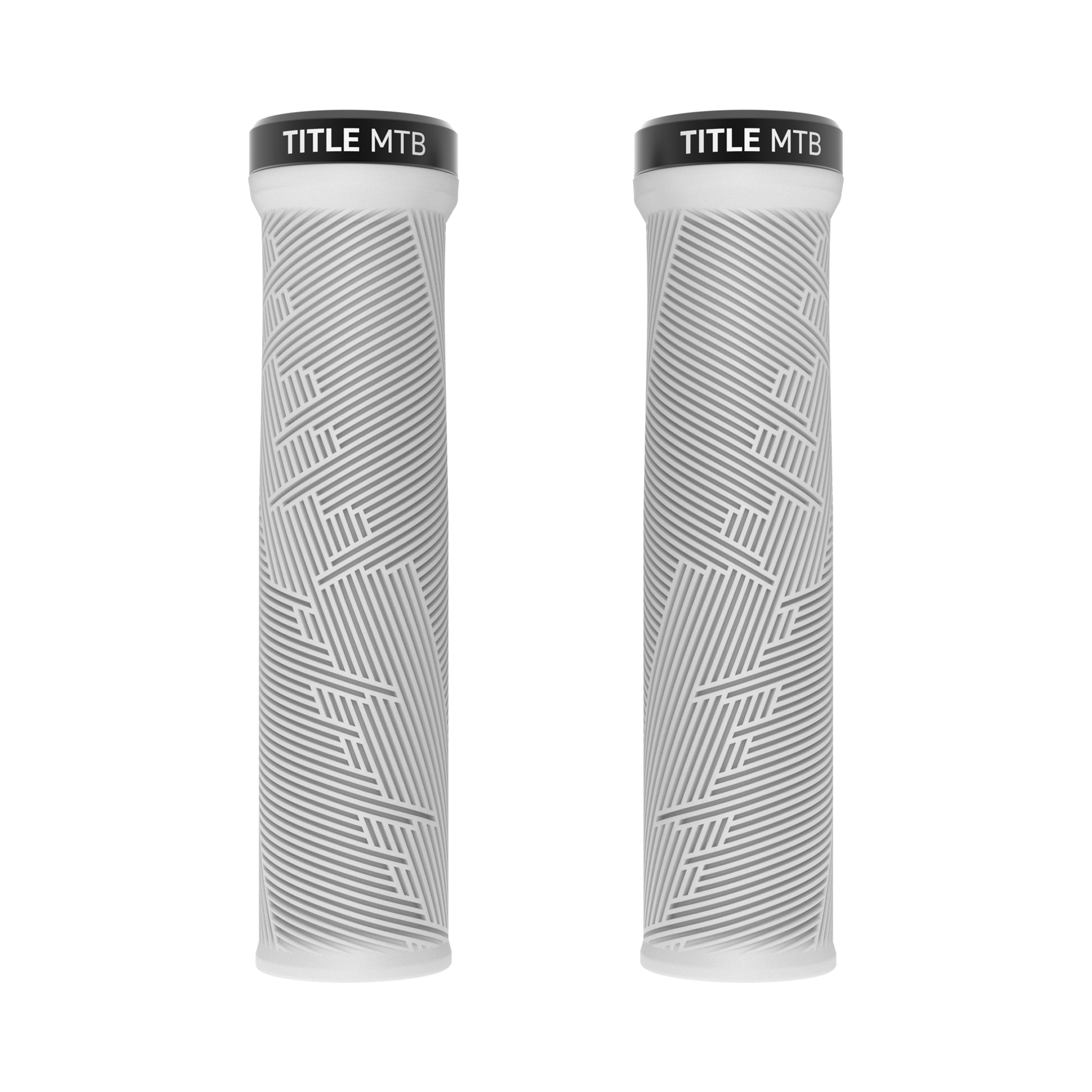 Title FORM Lock-On Grips White / Regular Parts - Handlebar Grips