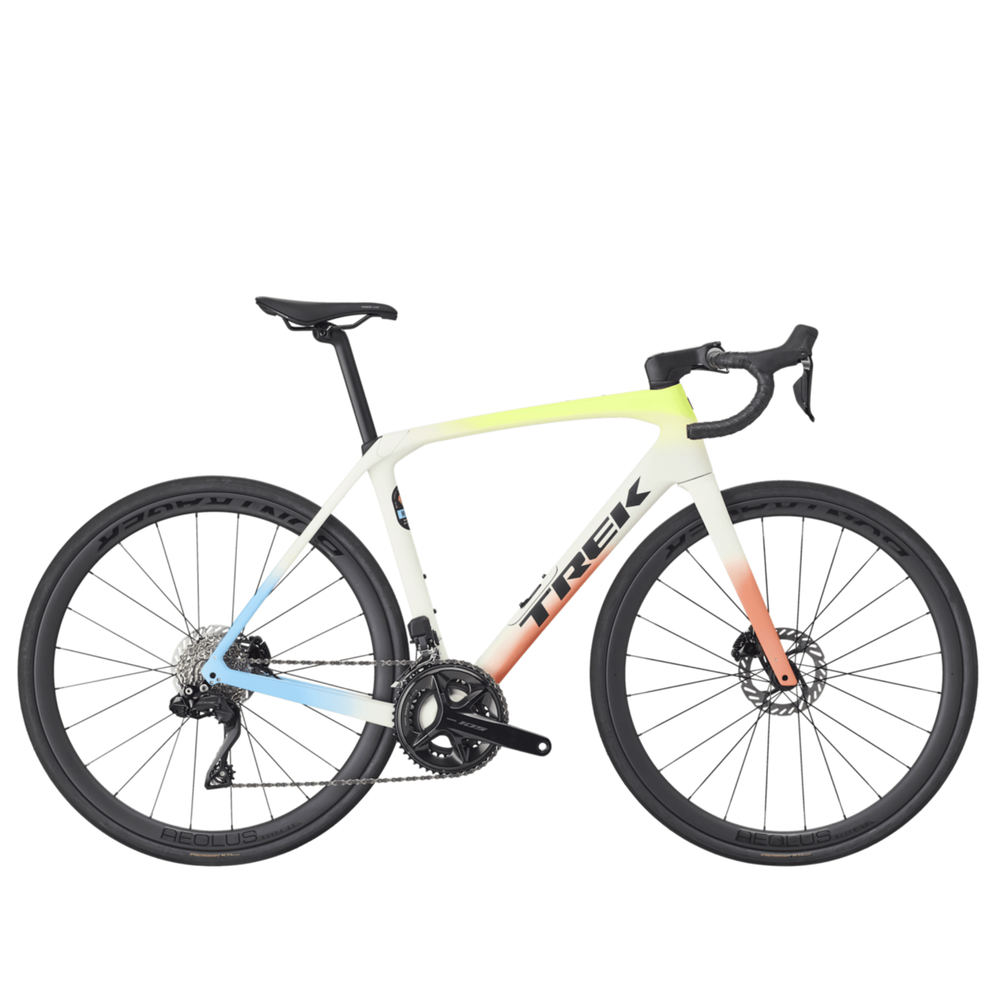Trek Domane SL 6 Gen 4 Era White/Glowstick/Coral Fade / 47 Bikes - Road