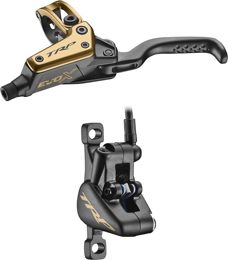 TRP EVO X Left, Post mount, Disc: Not included, Gold MTB Hydraulic Disc Brakes