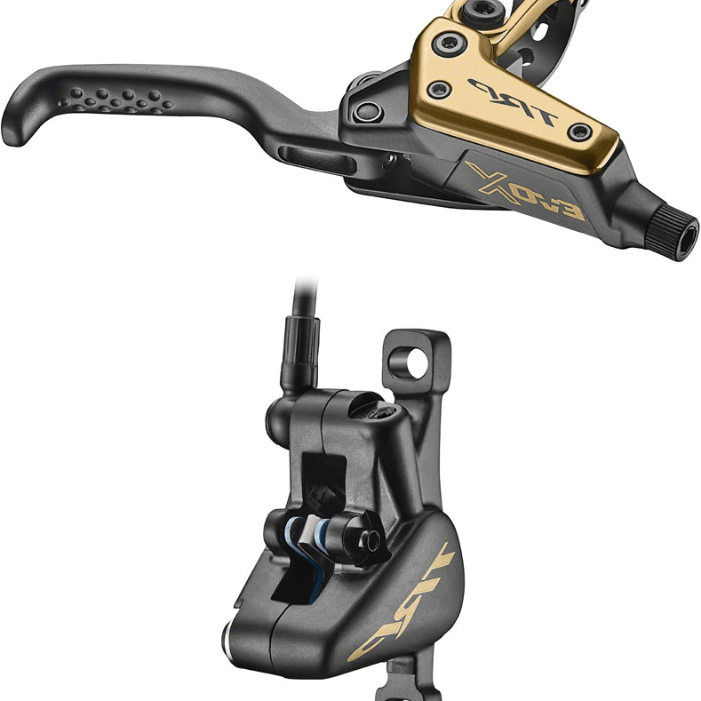 TRP EVO X Right, Post mount, Disc: Not included, Gold MTB Hydraulic Disc Brakes