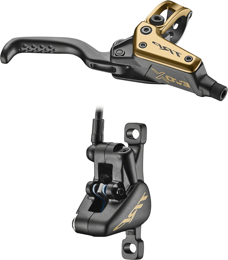 TRP EVO X Right, Post mount, Disc: Not included, Gold MTB Hydraulic Disc Brakes
