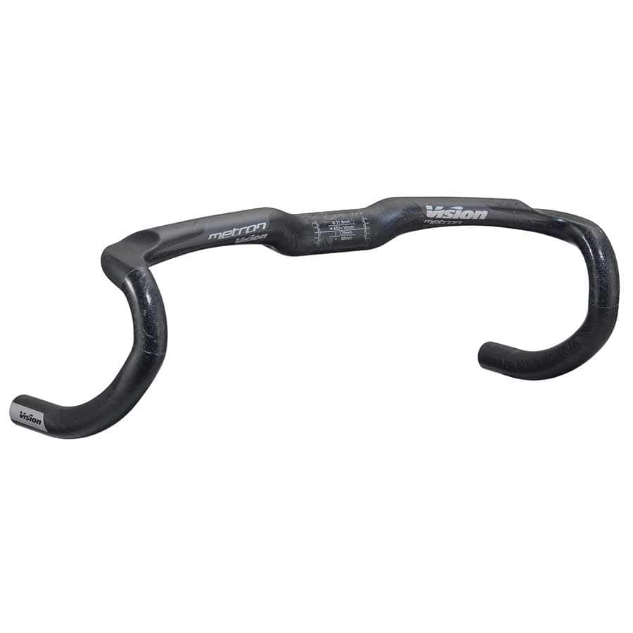 Vision Metron 4D Vision, Metron 4D, Drop Handlebar, Diameter: 31.8mm, 440mm, Drop: 125mm, Reach: 80mm, Black Road / Drop Handlebars
