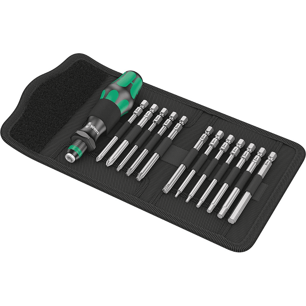 Wera Bicycle Set 2, 13 Pieces (Kraftform Bit Holder w/ Rapidator Chuck, 12 bits) General / Shop Tools