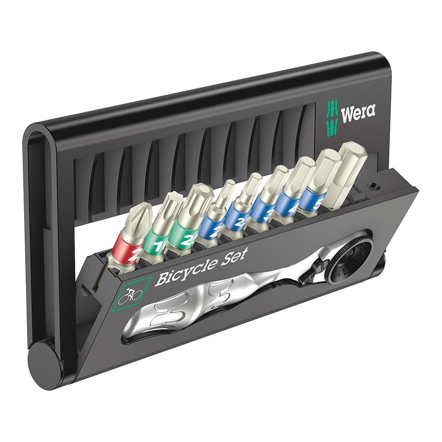 Wera Bicycle Set 9 Wera, Bicycle Set 9, Bit-Check with Mini Bit-Ratchet 1/4'' Hex, Kit General / Shop Tools