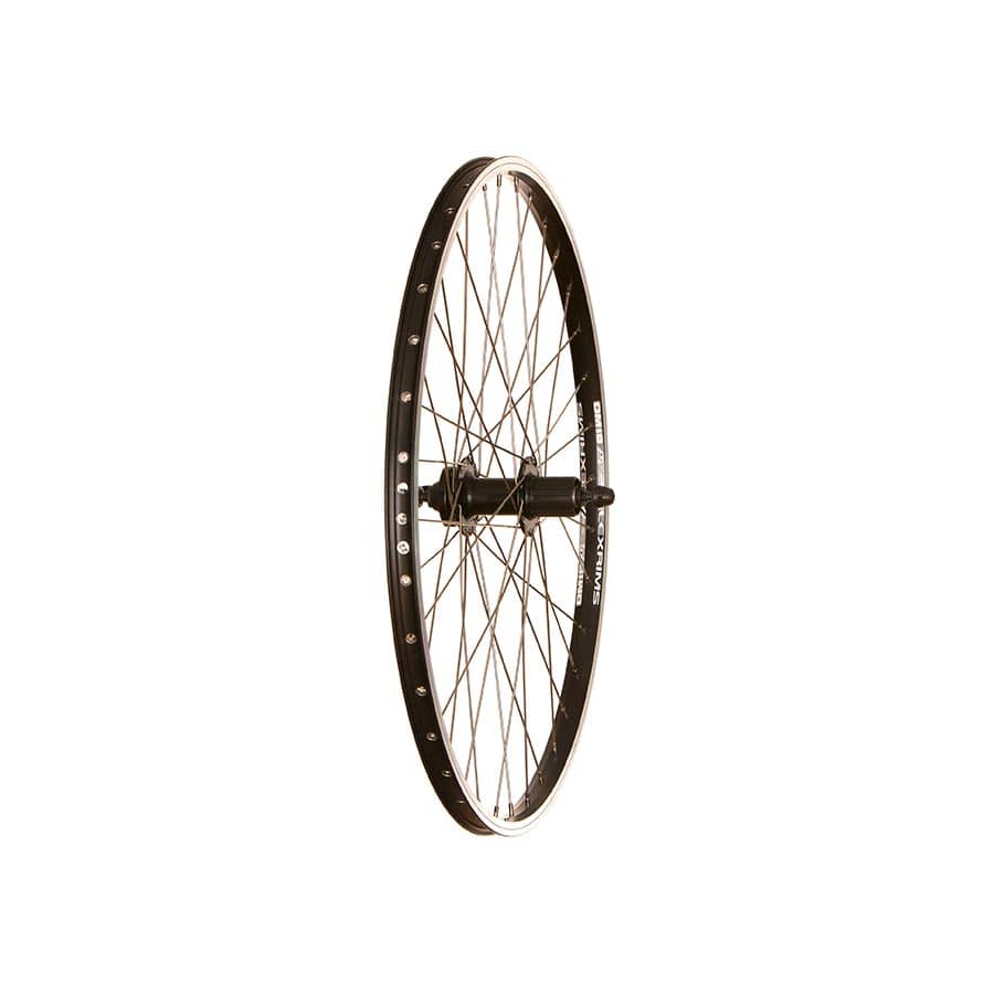 Wheel Shop Double Wall - 26&#039;&#039; - Alex DM18 Black/Stainless Silver Wheel Shop, Alex DM18 / Formula DC22, Wheel, Rear, 26'' / 559, Holes: 36, QR, 135mm, Disc IS 6-bolt, Shimano HG Wheels