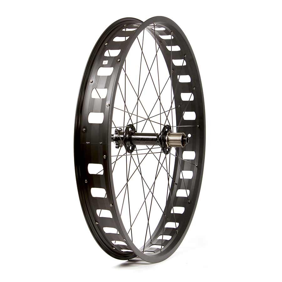 Wheel Shop Fat Bike - 26&#039;&#039; - 70mm Wheel Shop, Evo JP73 Black/ Novatec D202SB, Wheel, Rear, 26'' / 559, Holes: 32, 12mm TA, 197mm, Disc IS 6-bolt, Shimano HG Wheels